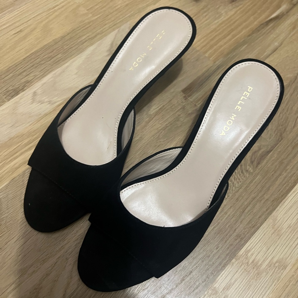 Black suede dress sandals Pelle Moda